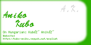 aniko kubo business card